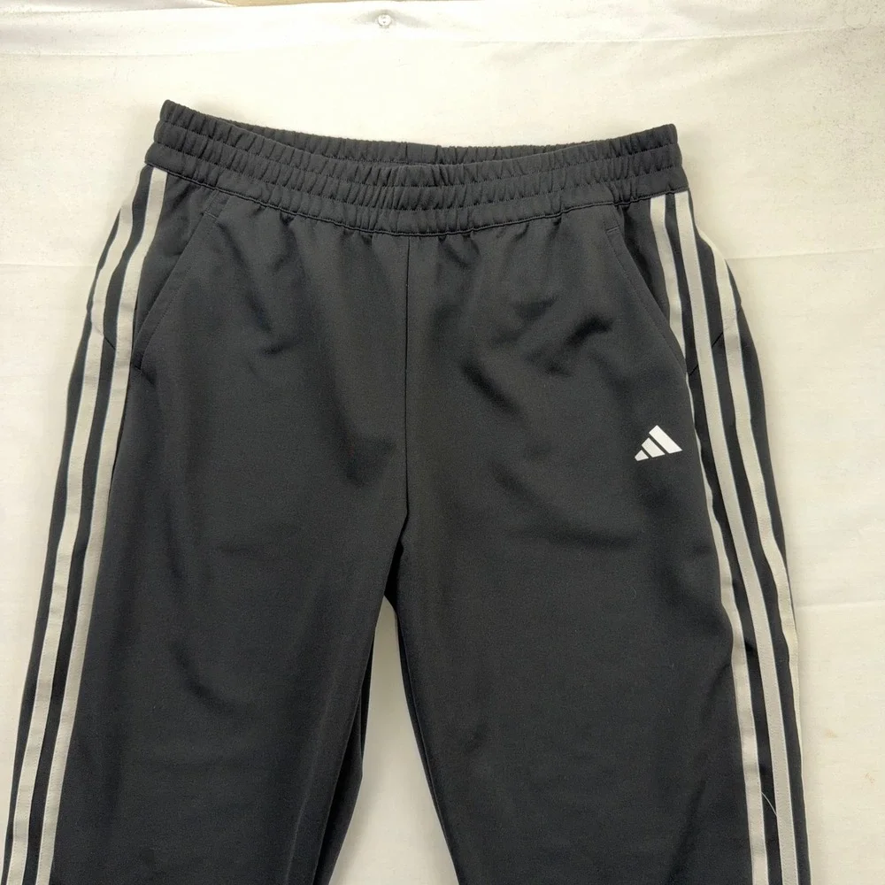 Adidas Track Pants 3 Stripe Athletic‎ Joggers Training Medium Black White